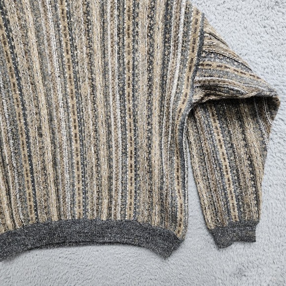 Architect Sweater Mens XL (Fits as Large) 3D Knit Coogi Style 90s Acrylic Wool - Picture 9 of 12